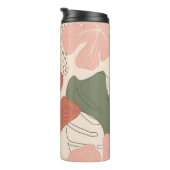 Handgetekende florale naadloos patroon, creatieve  thermosbeker (Geroteerd rechts)