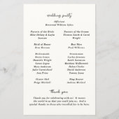 Handgetekende fluiten Doodle Modern Wedding Progra (Achterkant)