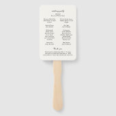 Handgetekende fluiten Doodle Modern Wedding Progra Handwaaier (Achterkant)