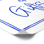 Handgetekende, Franse blauwe Kaarten en geschenken Poster (Hoek)