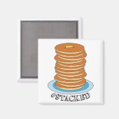 Handgetekende Full Stack Pancakes Clipart Pancake Magneet (Voorkant / Achterkant)