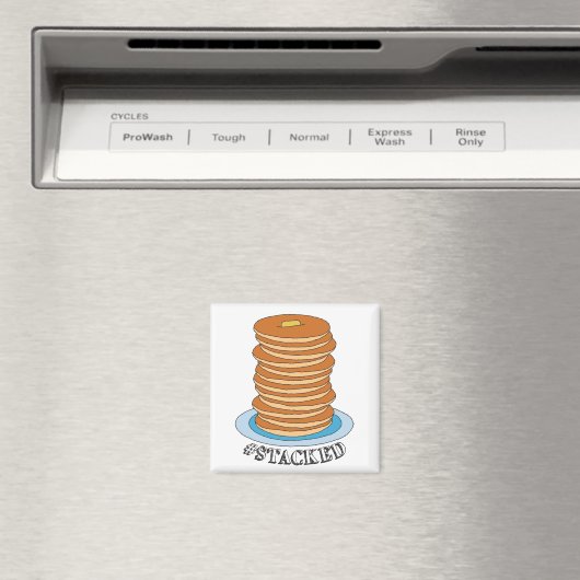 Handgetekende Full Stack Pancakes Clipart Pancake Magneet (Insitu (Vaatwasser))