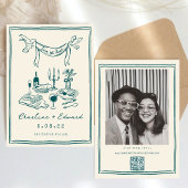 Handgetekende funky handgeschreven Save the date