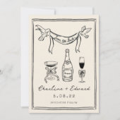 Handgetekende funky handschrift Save the date (Voorkant)