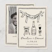 Handgetekende funky handschrift Save the date (Voorkant / Achterkant)