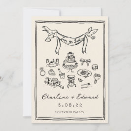 Handgetekende funky handschrift Save the date