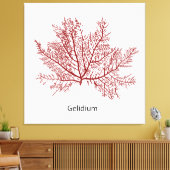 handgetekende gelidium-zeewier canvas afdruk (Insitu (Woonkamer))