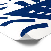 handgetekende gestileerde kaart van het Verenigd K Poster (Hoek)