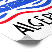 handgetekende gestileerde kaart van Italië. Reisvo Poster (Hoek)