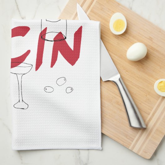 Handgetekende glazen en tekst op flessenmunten theedoek (Quarter Fold)