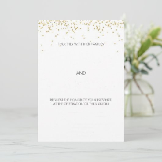 Handgetekende Gold Whimsical Wedding (Staand voorkant)