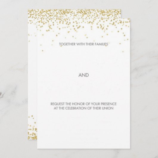 Handgetekende Gold Whimsical Wedding (Voorkant / Achterkant)