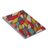 Handgetekende golven: Abstracte naadloze achtergro Notitieboek (Rechterzijde)