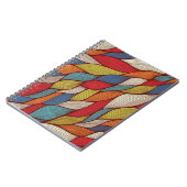 Handgetekende golven: Abstracte naadloze achtergro Notitieboek (Linkerzijde)