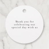 Handgetekende gouden bloemen minimalistisch bedank bedankjes labels (Achterkant)