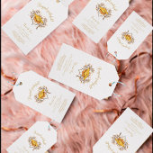 Handgetekende gouden graduatie cap Dank je Cadeaulabel