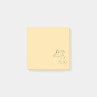 Handgetekende Greyhound-lijn Kunst - Minimalistisc Post-it® Notes