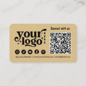  handgetekende griezelige Halloweenpatroon Visitekaartje (Achterkant)