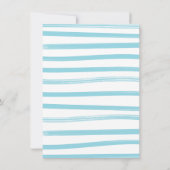 Handgetekende grillige Baby shower Clothesline Boy Kaart (Achterkant)