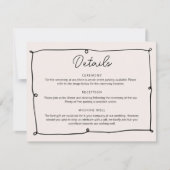 Handgetekende grillige randgegevens behuizing Kaar Kaart (Voorkant)