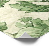 Handgetekende groene botanische tekening poster (Hoek)