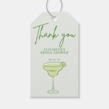 Handgetekende groene cocktail limoen script bedank