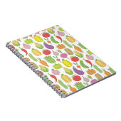 Handgetekende groenten,  doodle achtergrond. notitieboek (Rechterzijde)