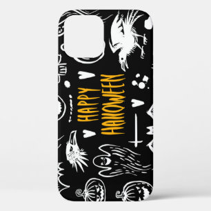 Handgetekende Halloweensymbolen, collectie. Case-Mate iPhone Case