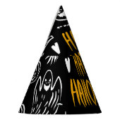 Handgetekende Halloweensymbolen,  collectie. Feesthoedjes (Links)