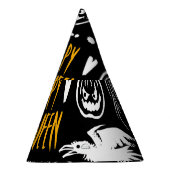 Handgetekende Halloweensymbolen,  collectie. Feesthoedjes (Rechts)