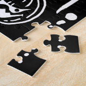 Handgetekende Halloweensymbolen, collectie. Legpuzzel (Zijkant)