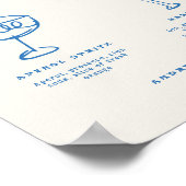 Handgetekende handtekening Drink cocktail bruiloft Poster (Hoek)