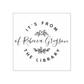 Handgetekende Harten & Bladeren 'Uit de Bibliothee Rubberstempel (Afrduk)