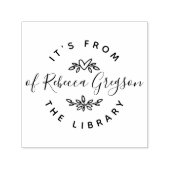 Handgetekende Harten & Bladeren 'Uit de Bibliothee Zelfinktende Stempel (Design)