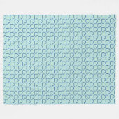 handgetekende harten zijn blauw op blauw fleece deken (Voorkant (Horizontaal))