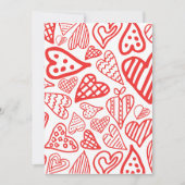 Handgetekende Hearts Design | Grappig en romantisc Bedankkaart (Voorkant)