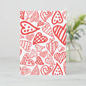 Handgetekende Hearts Design | Grappig en romantisc Bedankkaart (Staand voorkant)