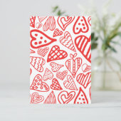 Handgetekende Hearts Design | Grappig en romantisc Kaart (Staand voorkant)