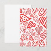 Handgetekende Hearts Design | Grappig en romantisc Kaart (Voorkant / Achterkant)