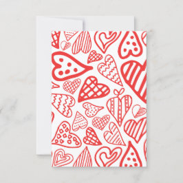 Handgetekende Hearts Design | Grappig en romantisc Kaart