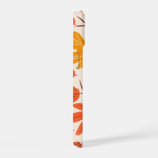 Handgetekende herfstbladeren iPhone 15 case (Rechterkant)