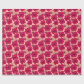 Handgetekende Hibiscusbloemen Cadeaupapier (Vlak)