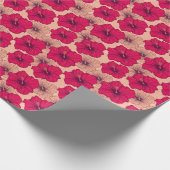 Handgetekende Hibiscusbloemen Cadeaupapier (Hoek)