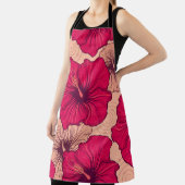 Handgetekende Hibiscusbloemen  Schort (Insitu)