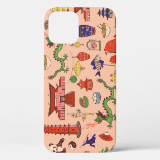 Handgetekende Hong Kong motieven: naadloos patroon Case-Mate iPhone Case