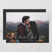 Handgetekende horizontale foto Save the Date Kaart (Voorkant / Achterkant)