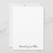 Handgetekende Huisplanten Kunstkaart Kaart (Achterkant)