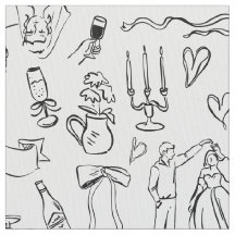 handgetekende huwelijks bruiloft bruids toile