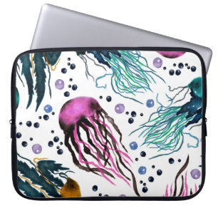 Handgetekende illustratie. Naadloos patroon. Digit Laptop Sleeve