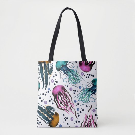 Handgetekende illustratie. Naadloos patroon. Digit Tote Bag (Voorkant)
